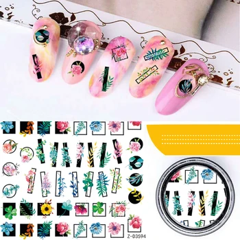 

1 Sheet Natural 3D Nail Sticker Beatiful Flower Plant Art Summer Nail Art Transfer Stickers DIY Nail Art Decoration