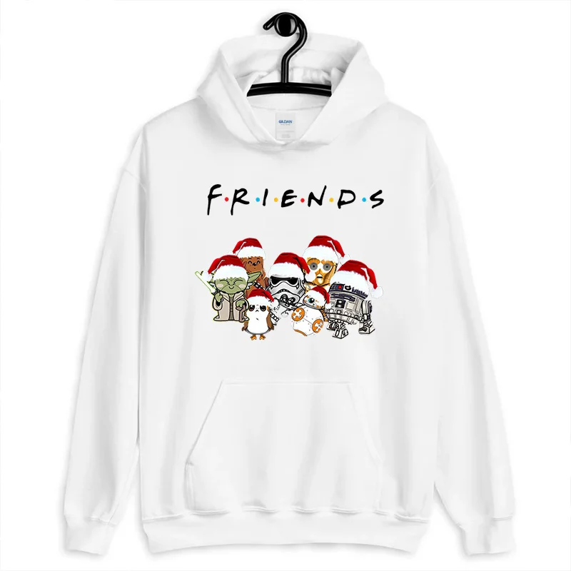 Star Wars Friends толстовки Мужская одежда Harajuku Jedi Knight BB8 C3PO Chewbacca R2D2 йода Рождественский хлопковый свитер Camisas - Цвет: 1