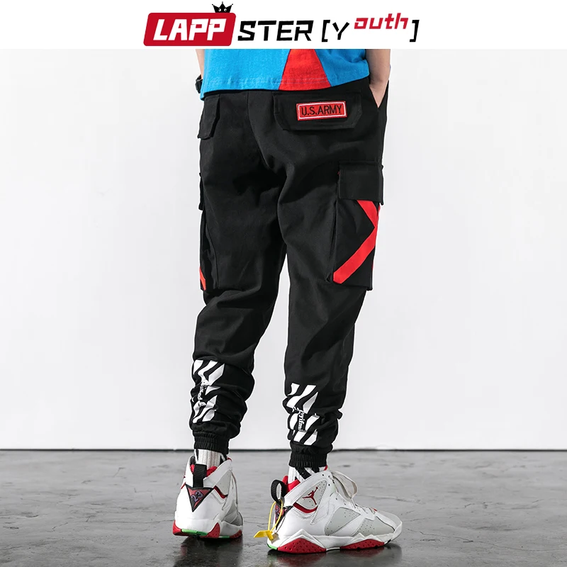 LAPPSTER-Youth Японская уличная одежда, брюки карго для мужчин, мужские хип-хоп штаны для бега, спортивные штаны, камуфляжные штаны для бега