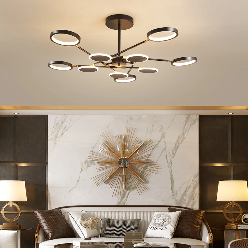 

Nordic Led Chandelier for Living Room Bedroom Study Villa Adjustable New Led Ceiling Chandelier Fixture