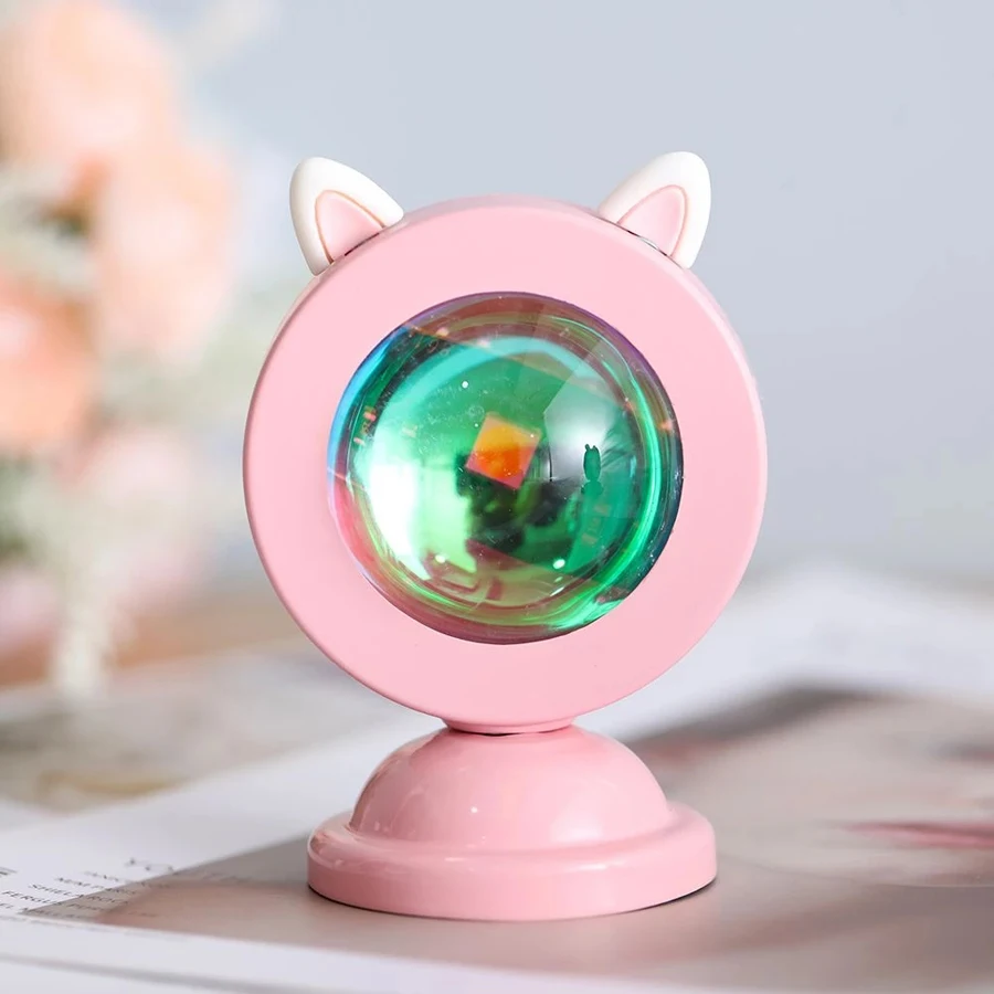 MINI Sunset Projector Lamp Background Atmosphere Night light Dimmable Bedroom Sunset Lights Wall Decoration Lighting Kids Gifts childrens night lights