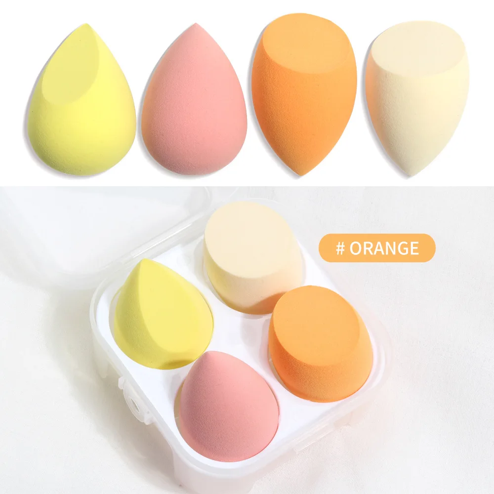 

Hot Selling of Maange 4-Pack Beauty Egg Set Soaking Water Big Powder Puff Beauty Tools Cosmetic Egg for Make Up Makeup Egg