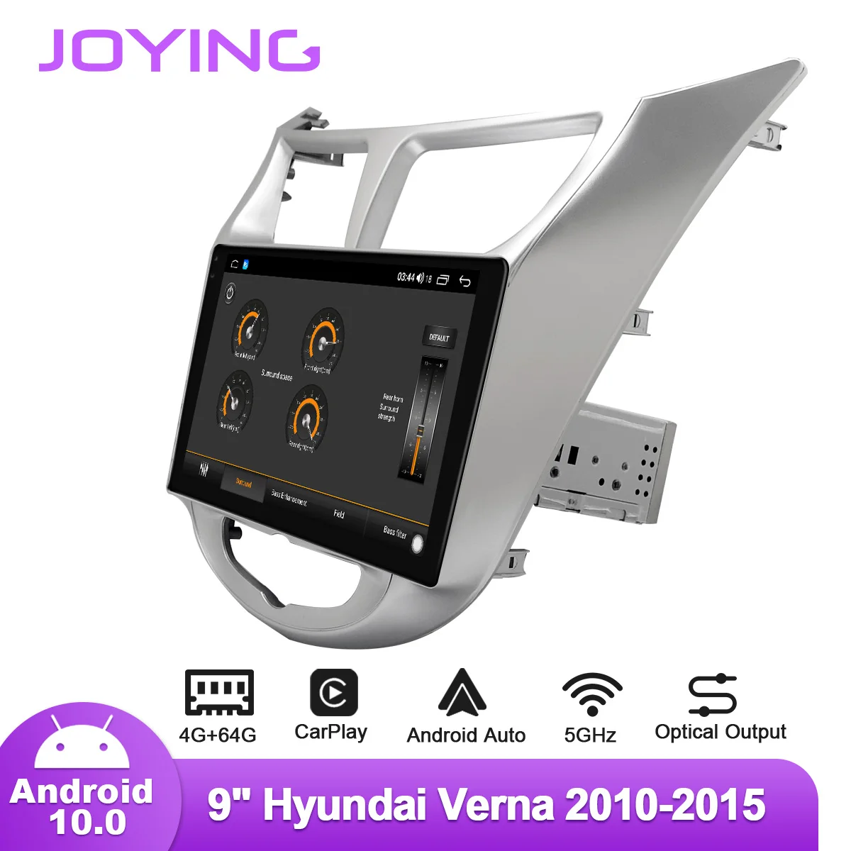 Автомобильное радио Joying 9 дюймов Android 10 для Hyundai Solaris Verna 2010 2015 Carplay Авто DSP сабвуфер