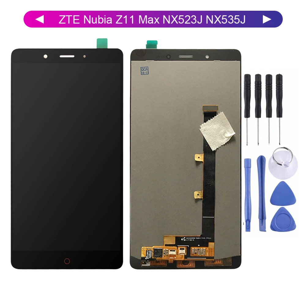 Качество AAA для 6," zte Nubia Z11 Max NX523J NX535J ЖК-дисплей дигитайзер панель сенсорного экрана в сборе+ Инструменты