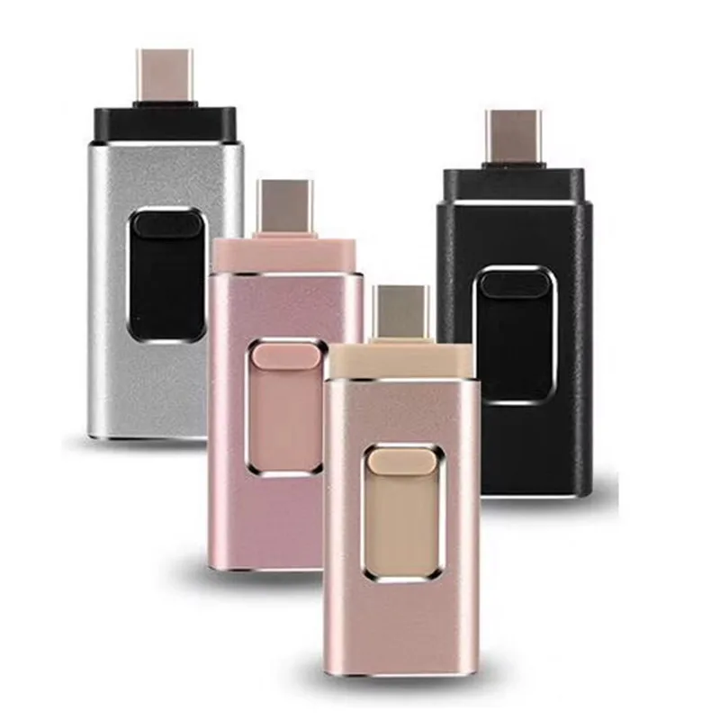 OTG USB флеш-накопитель 32 Гб 64 ГБ флеш-накопитель 128 ГБ флеш-накопитель Usb флеш-накопитель 3,0 для iPhone Android сотовый телефон Micro usb type C