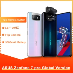Глобальная версия смартфона ASUS Zenfone 7 Pro, 8 RAM, 256 ROM, Snapdragon 865 Plus, 5000 мАч, NFC, Android Q, тройная откидная камера, 5G телефона