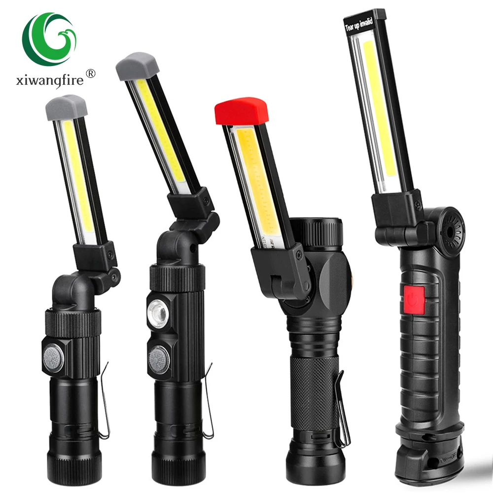 

Portable Multi-mode T6+COB Flashlight Torch USB Charging LED Work Lamp Magnetic Lanterna Hook Light Outdoor Camping Flash Light