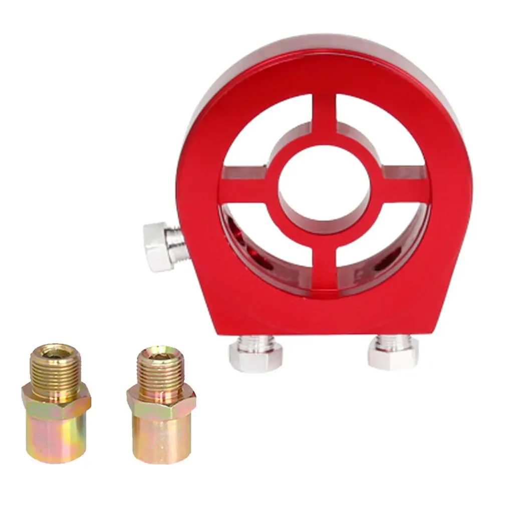 

Aluminum Universal Auto Oil Temp Oil Pressure Gauge Cooling Filter Sandwich Plate Adapter accessory Kit