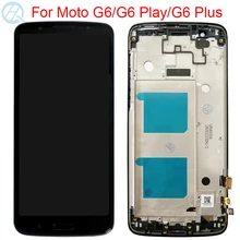 Ensemble écran tactile LCD avec châssis, 5.9 pouces, pour Motorola G6 Play, pour Moto G6 Plus, Original=