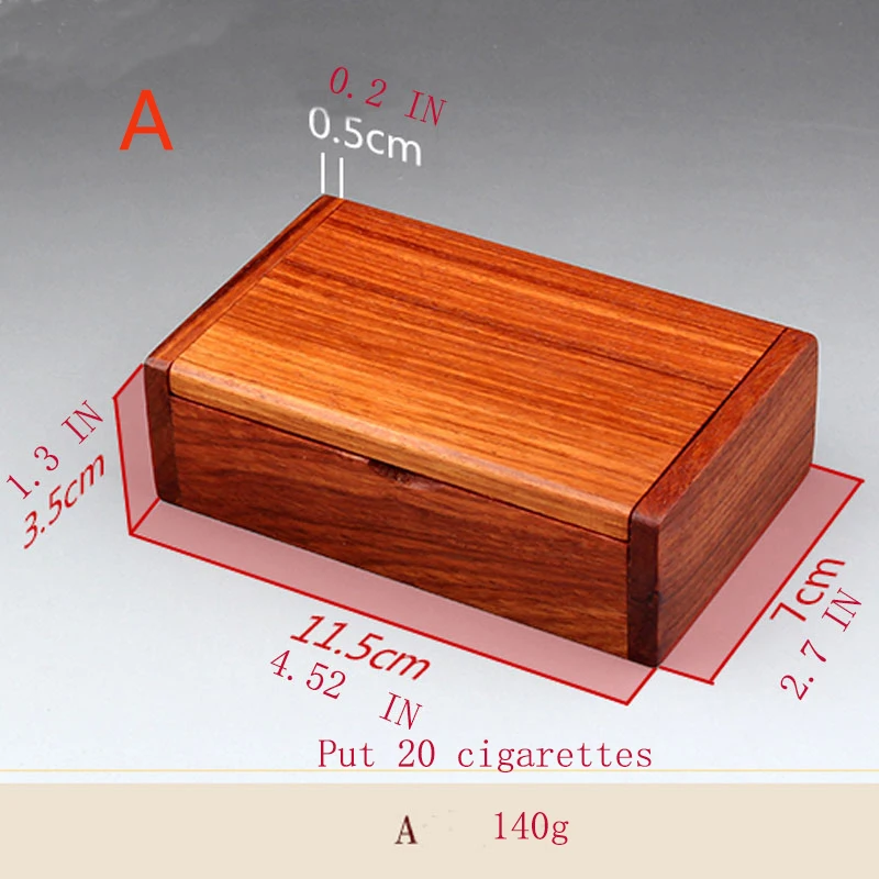 Портсигар ручной работы палисандр твердая древесина высокого класса винтажный