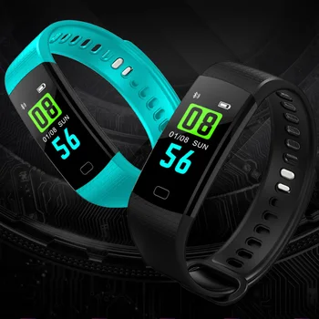 

Y5 Smart Band Watch Color Screen Wristband Heart Rate Activity Fitness tracker Smart Electronics Bracelet VS Xiaomi Miband 2