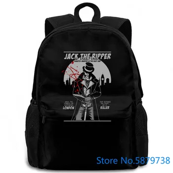 

Veloci Mens Jack The Ripper London Killer V197 Printed Brand women men backpack laptop travel school adult student