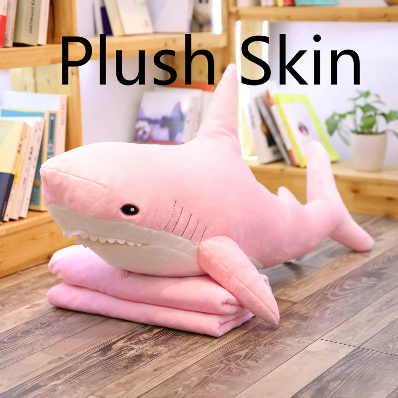 110CM Pink Huge Shark Stuffed Animal Plush Soft Baby Toys Doll Pillow Kids Gift 