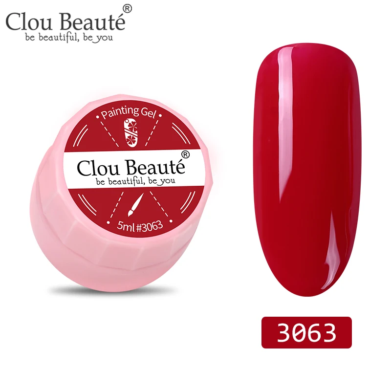 Clou Beaute 72 цвета гель-краска УФ/светодиодный гель для ногтей замачиваемый дизайн ногтей светодиодный лак для ногтей УФ-гель для ногтей DIY Краска паук гель лак - Цвет: 3063