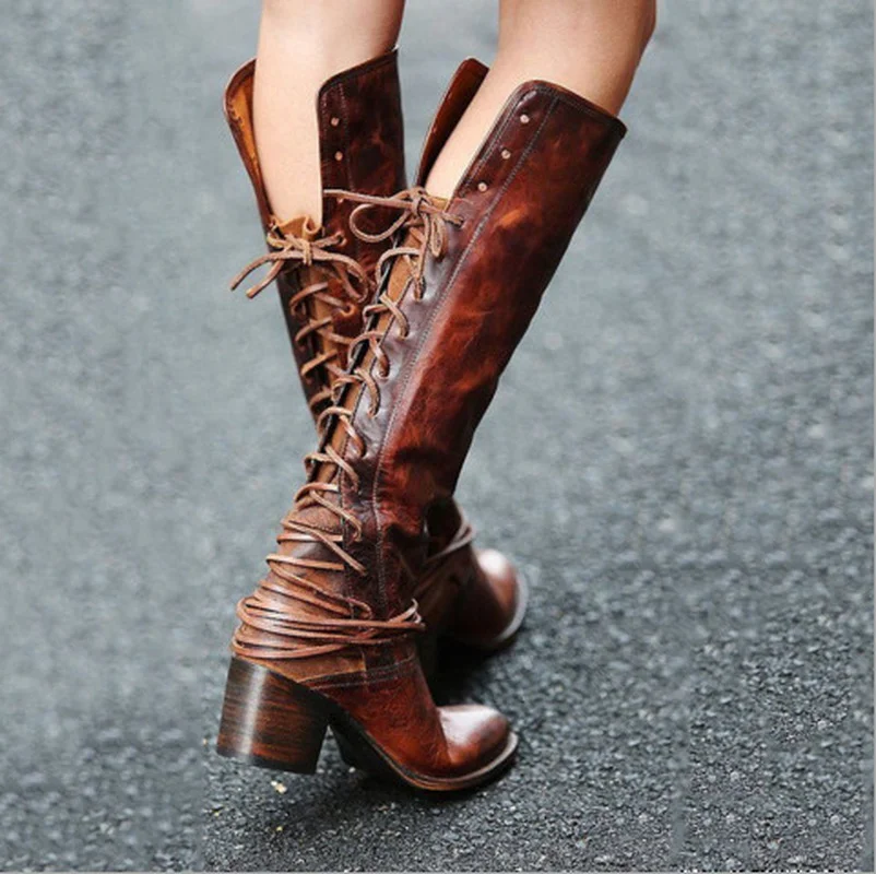 Fashion Medieval Leather Boots Carnival 