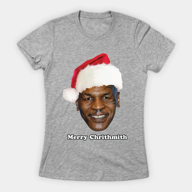 Mike Tyson-Merry Christmas женская футболка