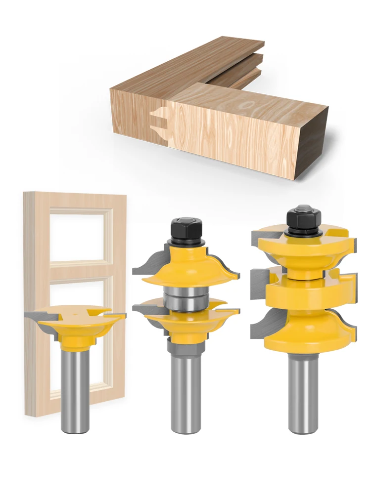 LAVIE 3-teiliges 12-mm-Fräser-Set mit 12,7 mm Schaft, Innentür-Fräser-Set, Ogee-passende R&S-Fräser, Schnitzerei für Holz MC03077 – Detail 4