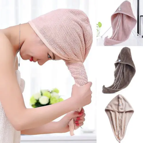 Gorro de ducha mágico de microfibra, secador de pelo, Toalla de baño, gorro envolvente de secado rápido, turbante, gorro de ducha|Gorros de ducha| - AliExpress - Productos para el cabello