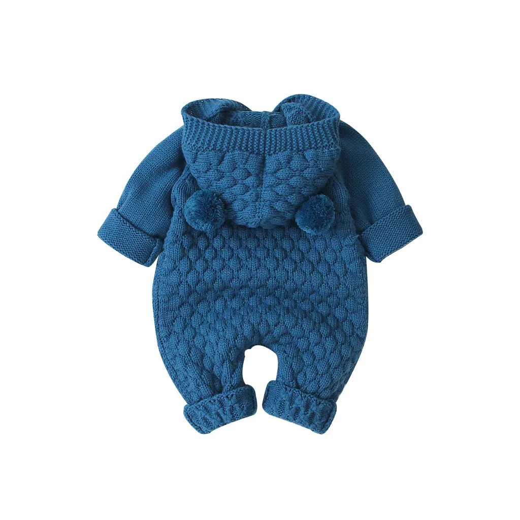 Вязаный свитер для малышей коллекция года, зимний Кардиган для новорожденных, Свитера для маленьких мальчиков, куртки с капюшоном осеннее пальто на пуговицах для маленьких девочек