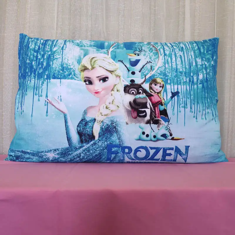 Наволочки для девочек с изображением принцесс Эльзы и Анны из мультфильма «Холодное сердце», спальная Подушка, наволочка для детской кровати, украшение для детского дома, 1 предмет, 3D