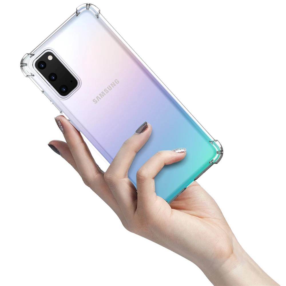 Vothoon Anti-knock Phone Case for Samsung Galaxy S21 Plus S20 Ultra S10e S10 Plus 5G TPU Transparent Phone Case Cover kawaii phone case samsung