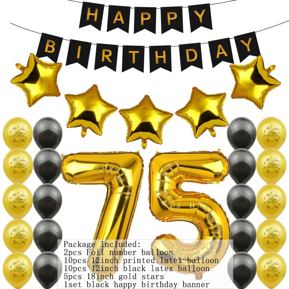 Amawill 40-ой день рождения комплект украшений для вечеринки с днем рождения баннер шары 32 дюймов фольга номер 40 лет вечерние принадлежности 7D - Цвет: NO.16
