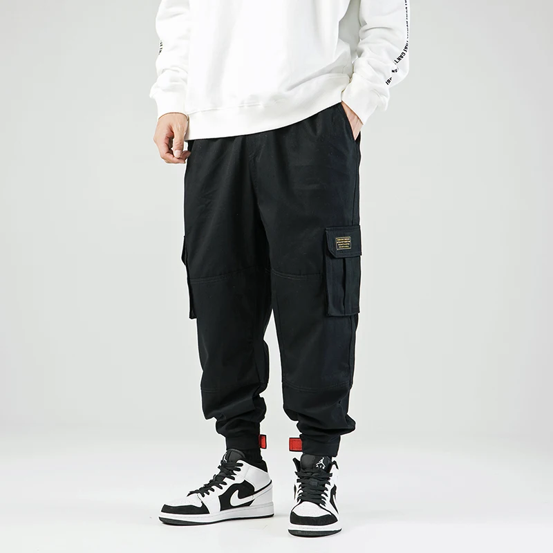 Tanie Streetwear casual joggers mężczyźni 2021 wiosna harajuku męskie spodnie cargo sklep