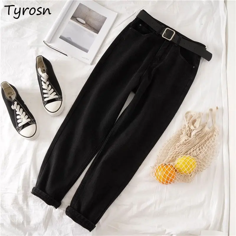 

Jeans Women Loose Harajuku Ankle-length Denim Trousers All-match Streetwear Stylish Hot Sale Korean Style Harem Jean Students