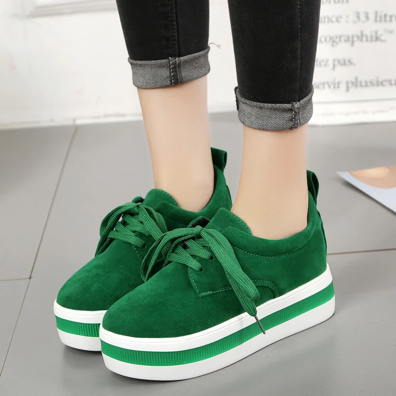 

WDHKUN 2019 New spring moccasin womens flats Fashion creepers shoes Bow lady flats loafers Ladies Slip On Platform 5CM Shoes