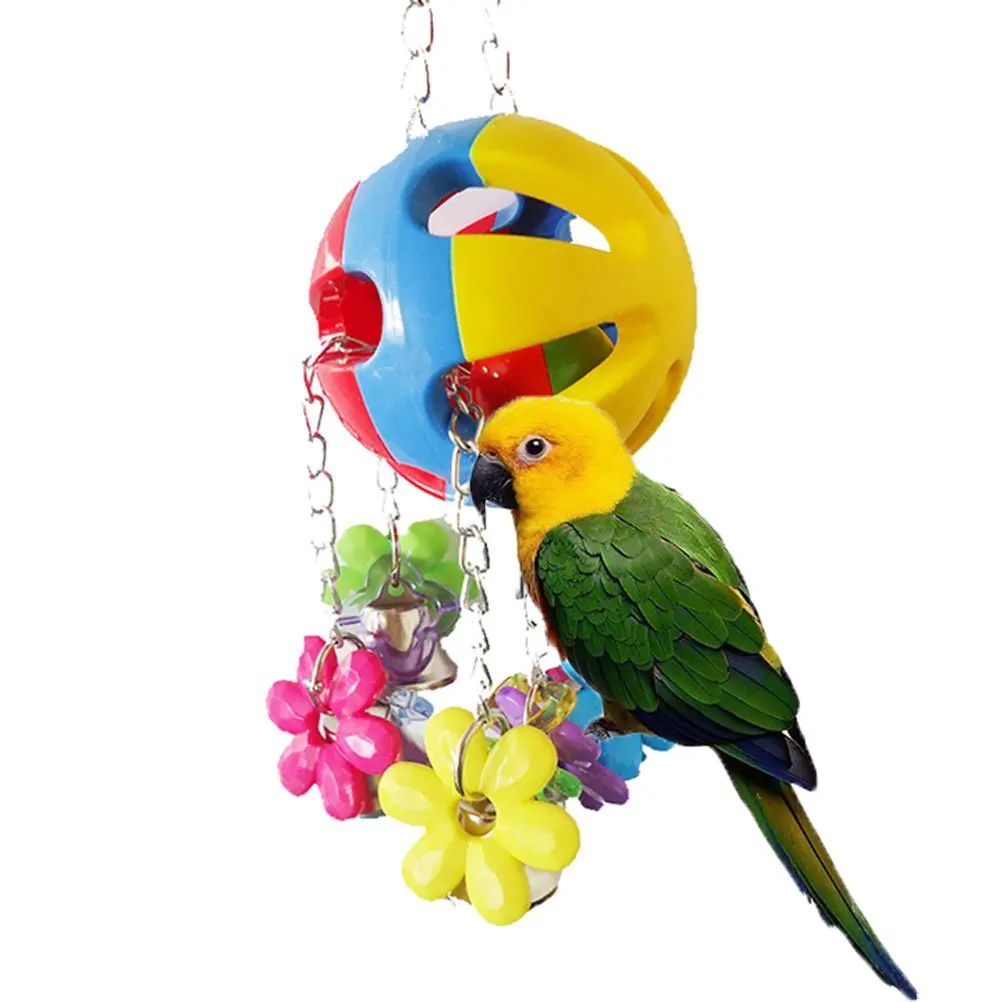 Жевательная игрушка для птиц с колокольчиками для попугай Ара африканские серые эклектус Какаду Budgies Cockatiel аратинга печатью «Птицы» клетка
