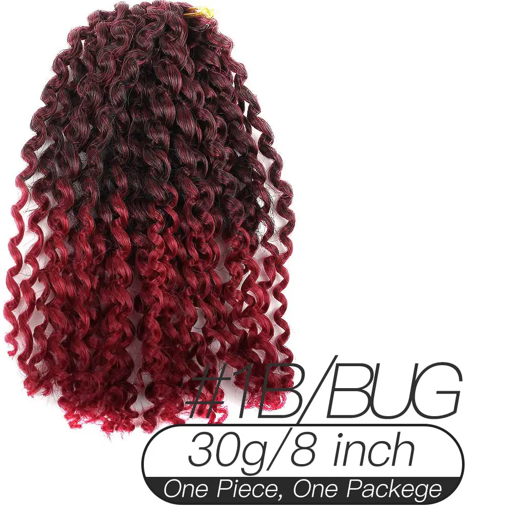 Xnaira Afro Ombre Marley Crochet Braid Hair Fake Colored Strands Synthetic Hair Braids Pre Stretched Braiding Hair Extensions - Цвет: 1BIBug