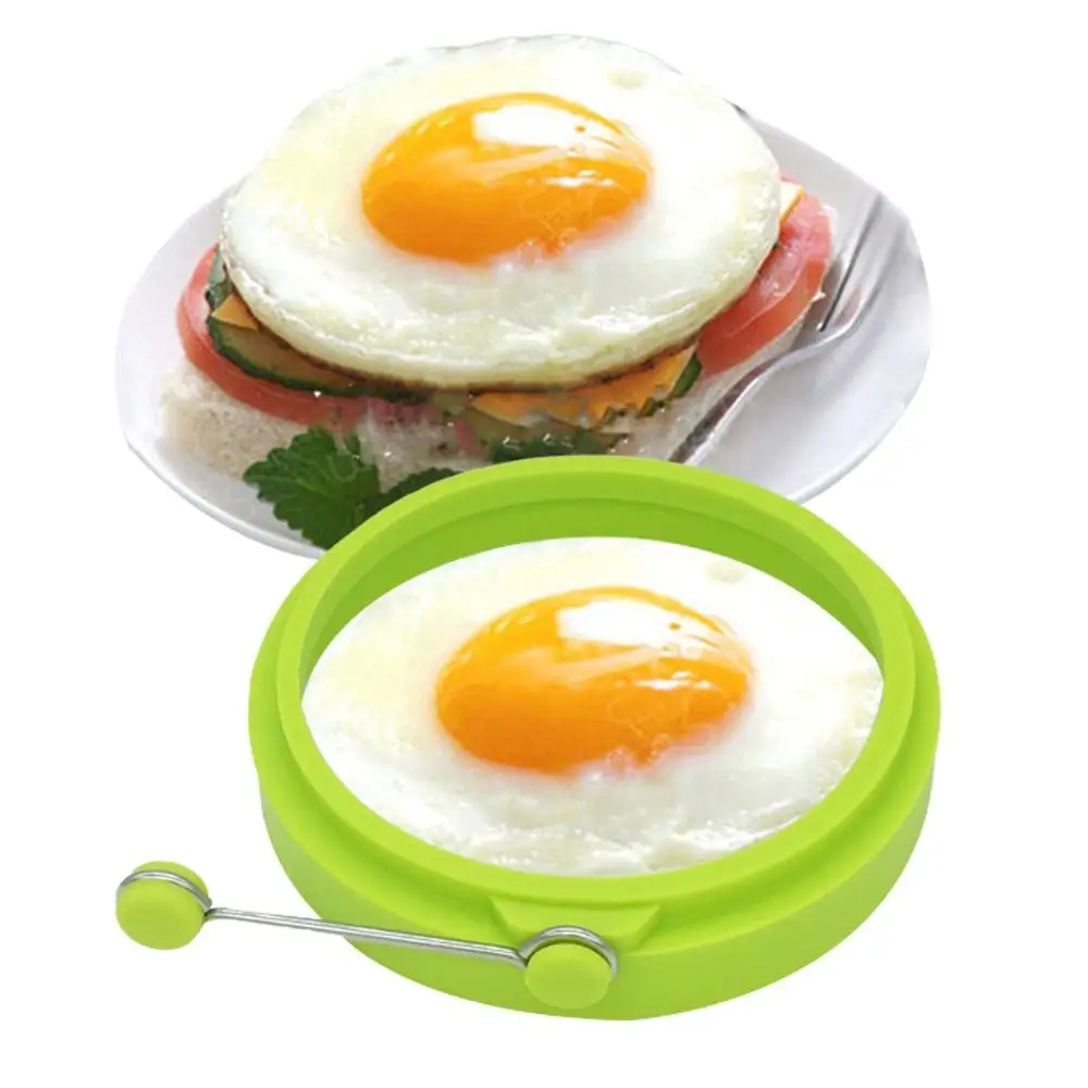 4pcs/pack Silicone Egg Rings Omelette Round Non Stick Fried Egg Mold Pancakes Maker Molds Breakfast Egg Sandwich Cooker Maker