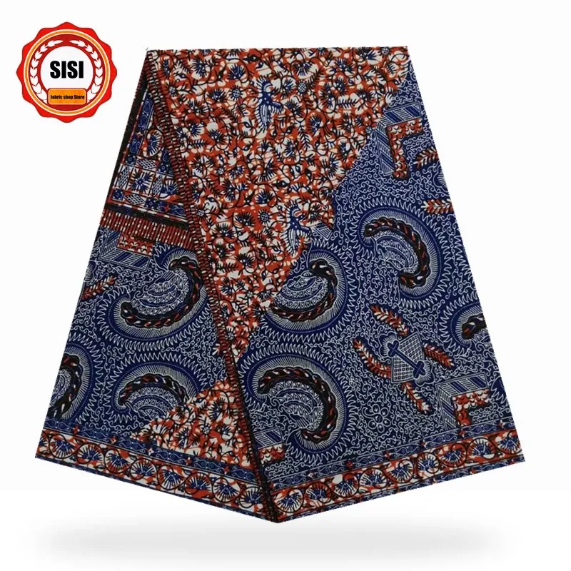 SISI 6 ярдов африканская Анкара ткань Новое поступление Высококачественная африканская восковая ткань с принтом африканская ткань хлопок для платья