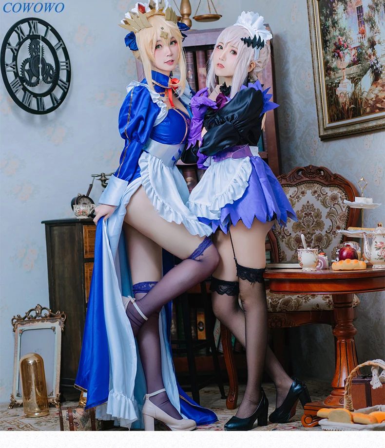 Аниме! Fate/Grand Order FGO Arturia Pendragon Saber Miad Dress сексуальная милая форма косплей костюм для