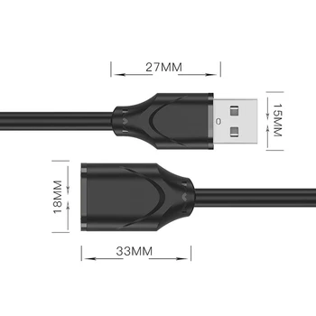 

USB 2.0 AM To AF Extension Cable High Speed Extension Cord for Computer Mouse Keyboard PUO88