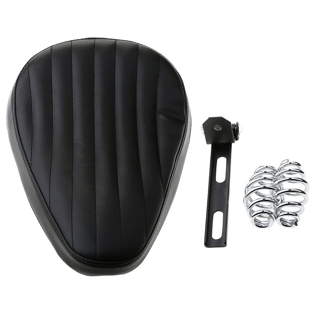 Motorcycle Tuck Roll Leather Solo Saddle Seat for Chopper Bobber SX CB 650 |