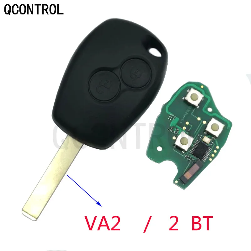 QCONTROL 2 кнопки дистанционного ключа автомобиля 433 МГц костюм для Renault Clio Scenic Kangoo Megane PCF7946/PCF7947/4A чип VA2 лезвие