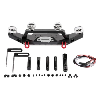

for TRX-4 Metal Front Bumper with Led Light for 1/10 RC Crawler Traxxas TRX4 Sport 82024-4 Parts,Black