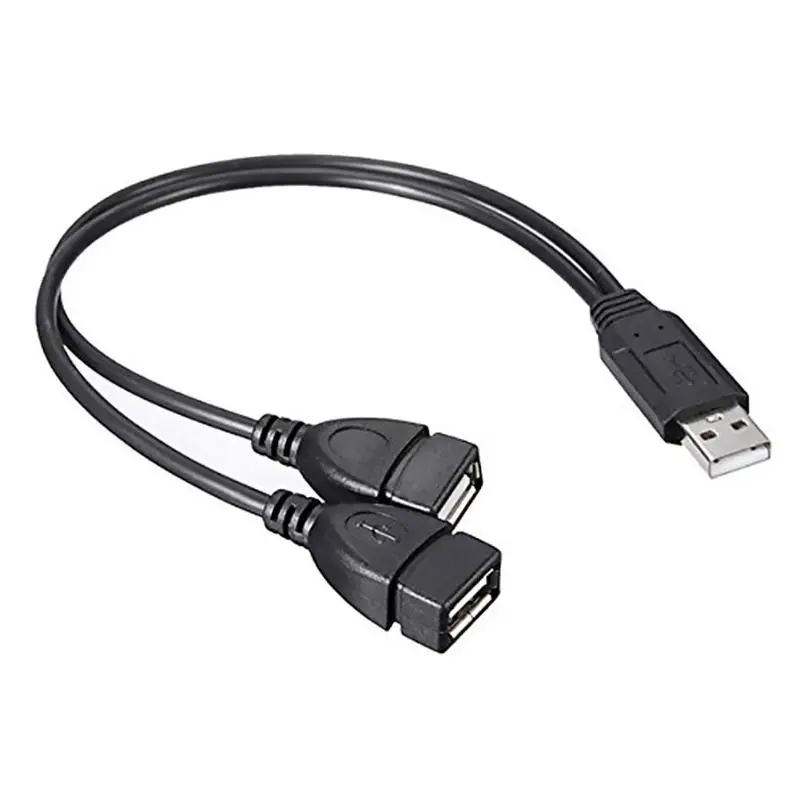 

USB Y Splitter 30cm USB2.0 Male to Dual USB Female USB Charging Power Cable Extension Cord