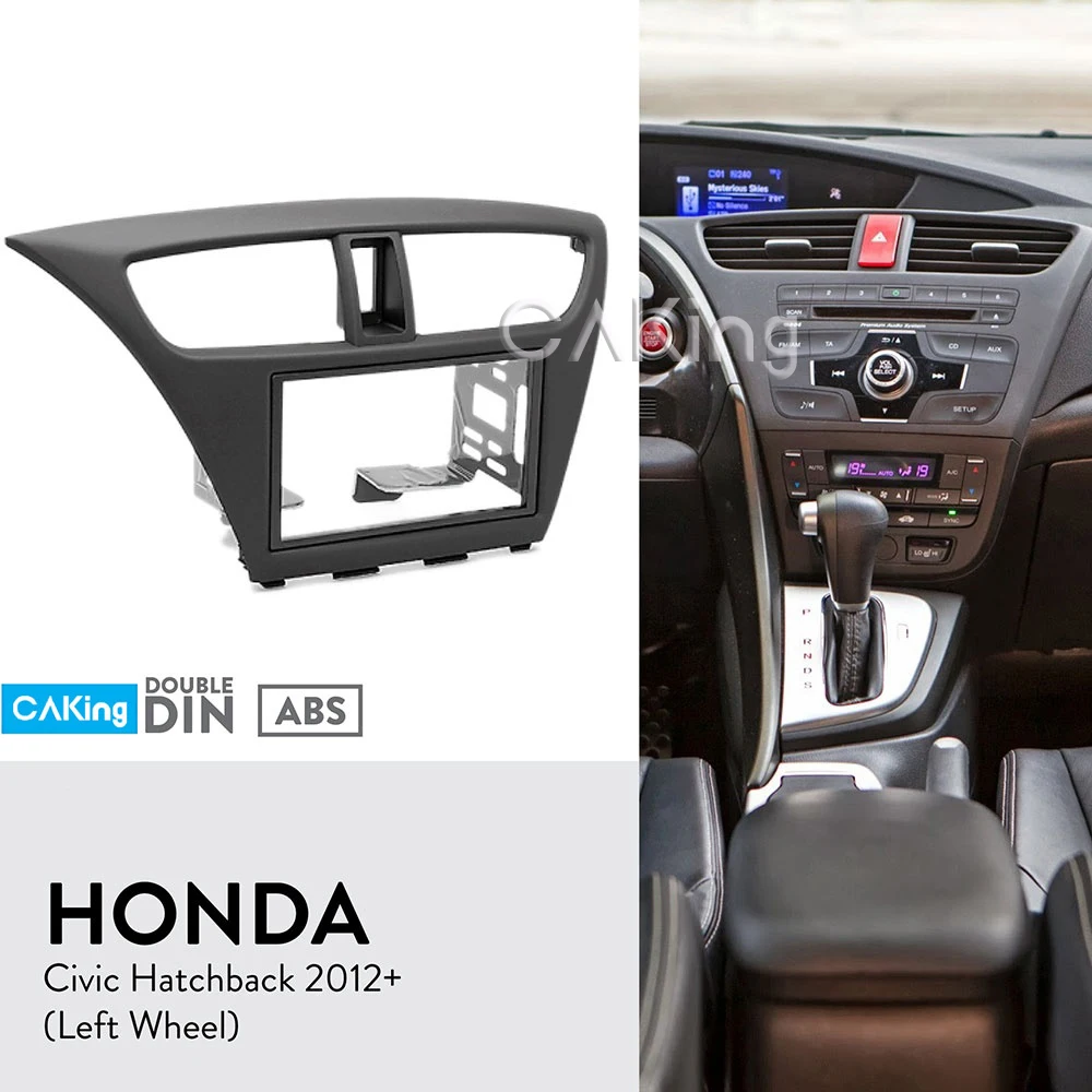 Двойная Din автомобильная панель Fascia для Honda Civic Hatchback 2012 + (левое колесо) комплект