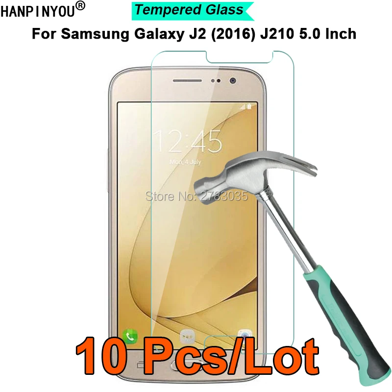 10 шт. для Samsung Galaxy J2() J210 5," 9 H твердость 2.5D Ультратонкий Закаленное стекло пленка защитная пленка для экрана