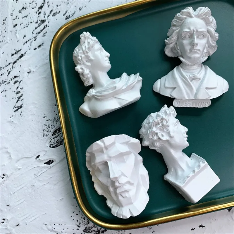 Скандинавские 3D магниты на холодильник художественная скульптура Бетховена