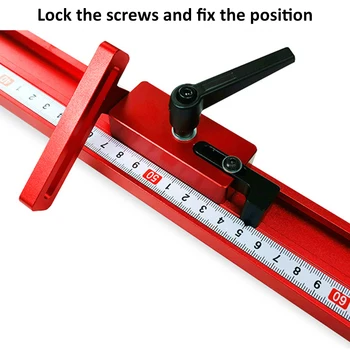 

Hot 45 Chute Aluminum alloy T-tracks Woodworking Miter Track Stop Chute Stopper for Woodworking Workbench