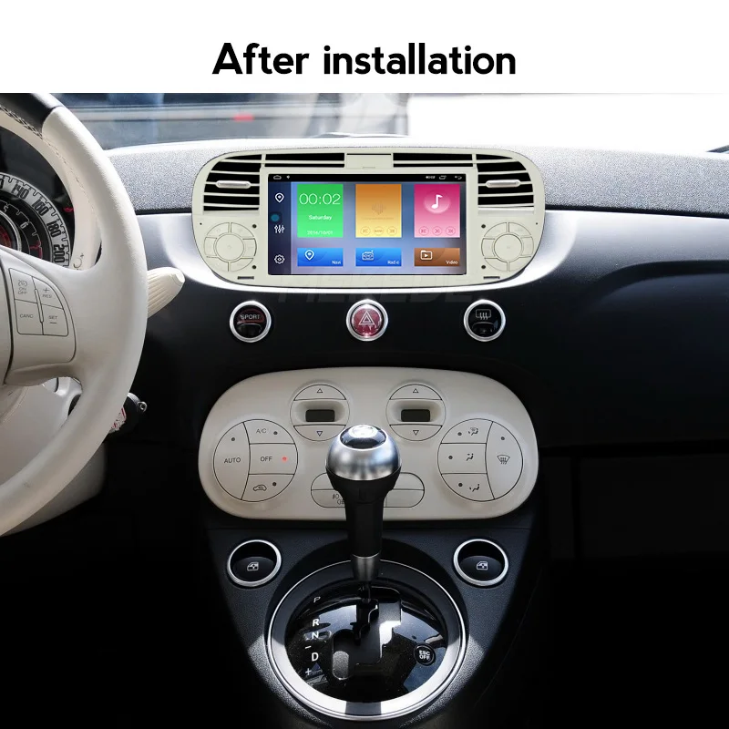 New product! DSP android 10.0 car dvd gps navigation multimedia player for Fiat 500 2007-2016 with wifi bluetooth carplay DAB+