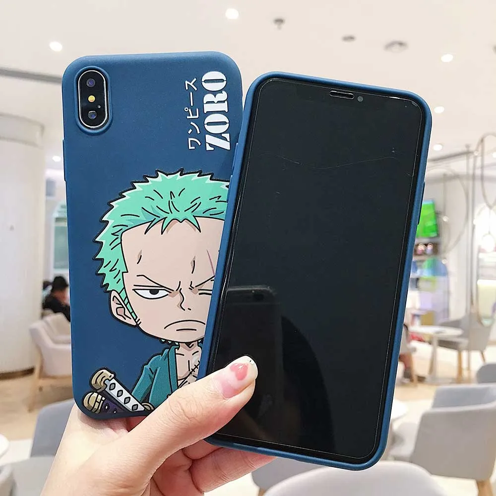 Цельный чехол для телефона с изображением Луффи Саурона для iphone 6, 6s, 7, 8 plus, 11 Pro, X, XS, Max, Xr, аниме, окрашенный Мягкий ТПУ силиконовый чехол