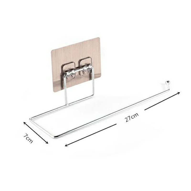 Stainless Steel Tissue Hanger Paper Roll Holder Wall Mounted Towel Storage Rack Organizer Shelf Kitchen Bathroom Accessories