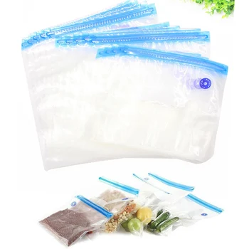 

Transparent Vacuum Food Bags Clear Storage Holder Organizer Airtight Sealed