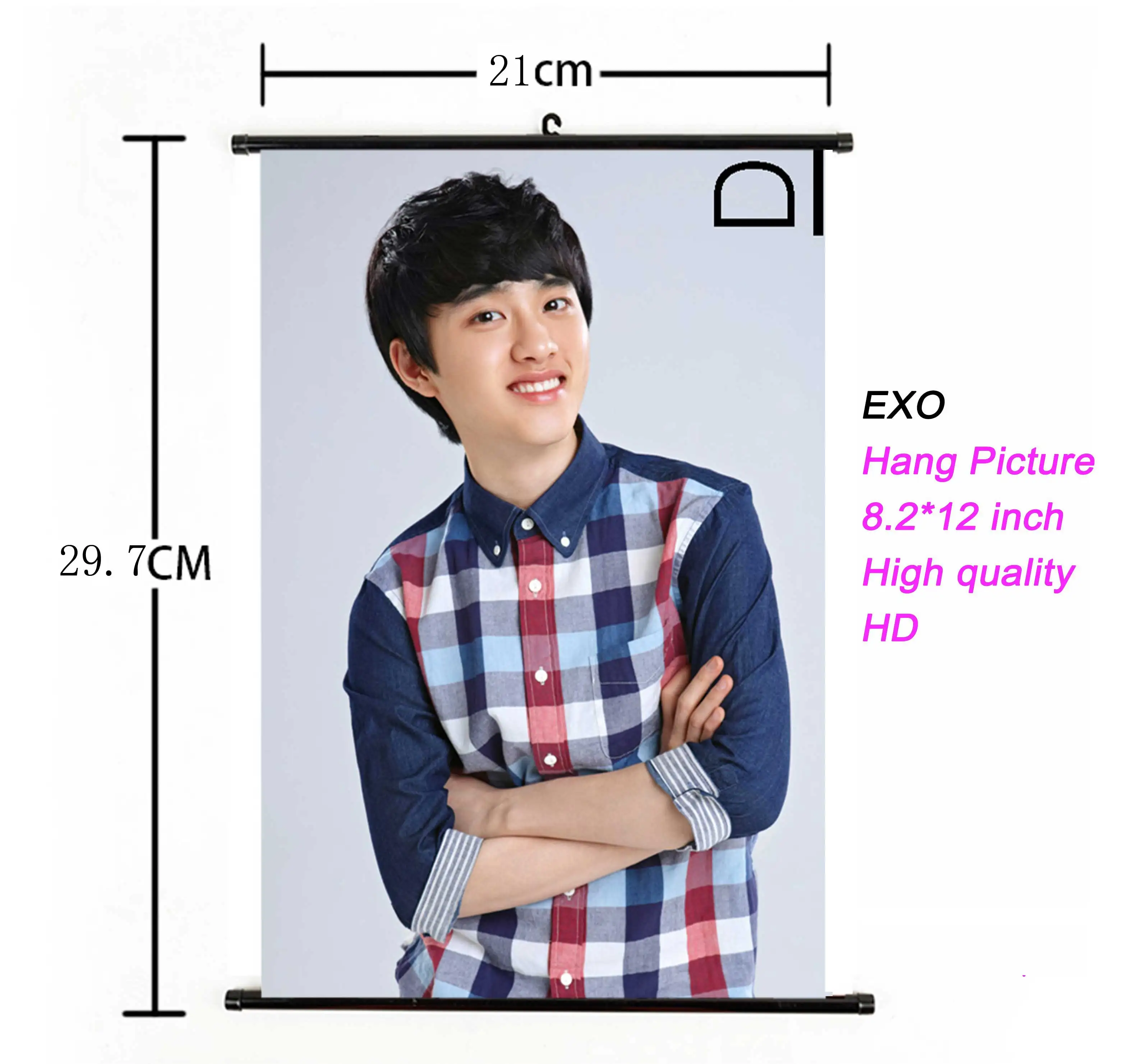 108 Свернутый Свиток Kpop EXO висячий плакат ткань 21*30 см для фанатов Подарочная коллекция k-pop EXO альбом Висячие фото плакат - Цвет: 108