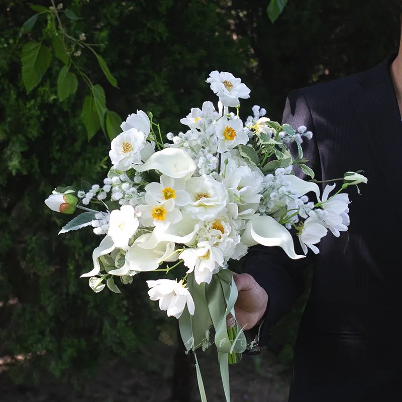 verão calla lírio bouquets naturais damas de honra