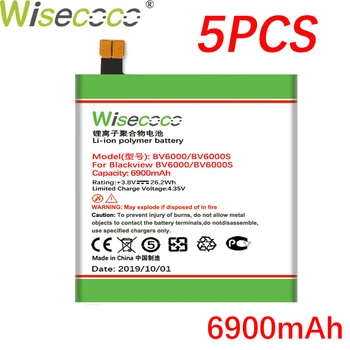 

Wisecoco BV6000 5PCS 6900mAh New Powerful Battery For Blackview BV6000 BV6000S Phone Battery Replacement + Tracking Number